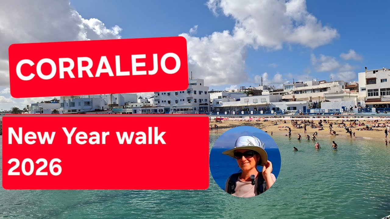Świąteczny spacer po Corralejo Sylwestrowo. Przylatują goscie z Polski. Lotnisko na Fuerteventura