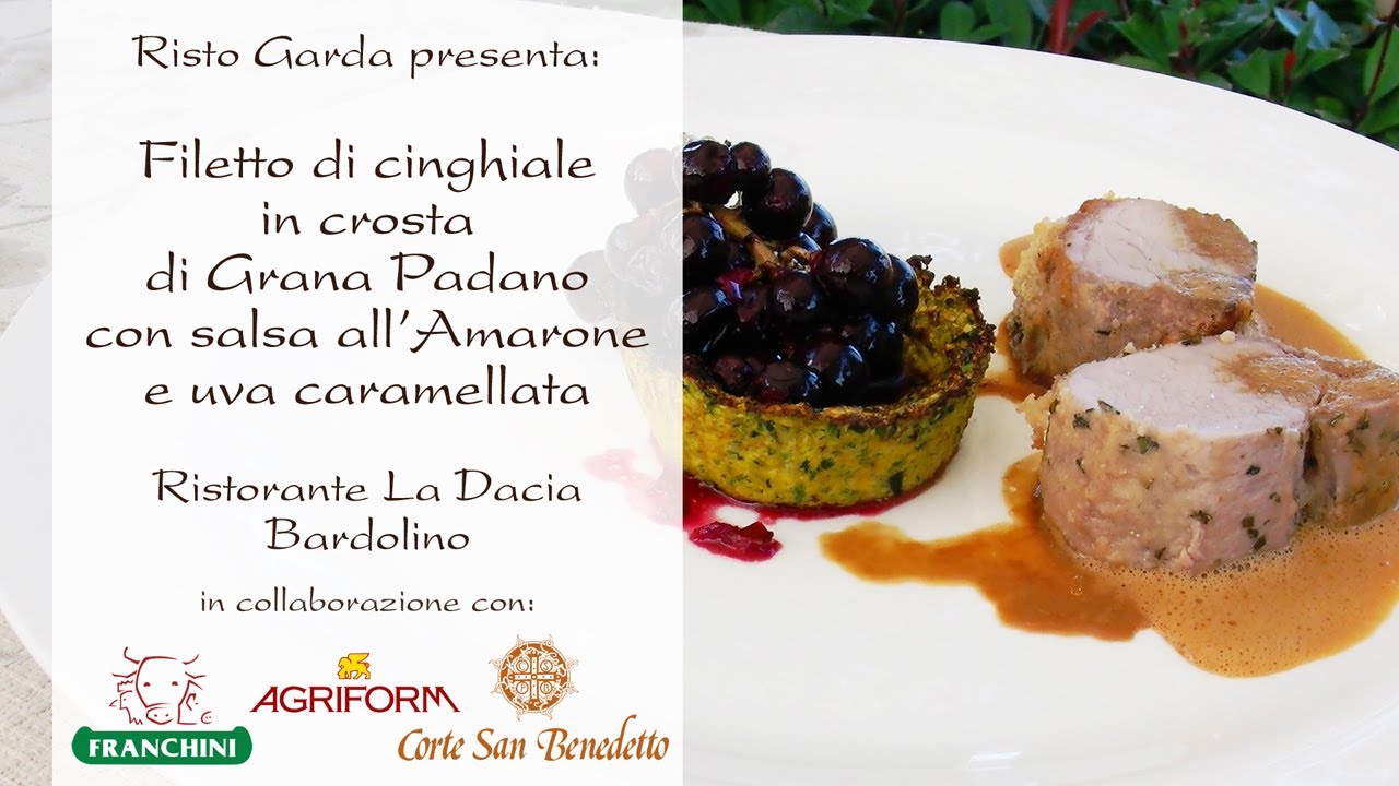 Filetto di cinghiale in crosta di grana padano con salsa all'amarone - Ristorante La Dacia Bardolino