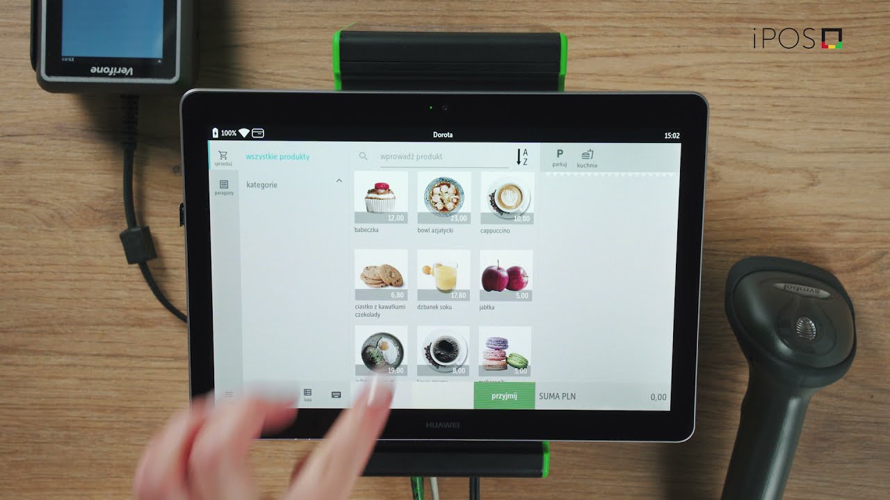 Zamówienia kuchenne i współpraca z drukarką bonową Kasoterminala iPOS smart+