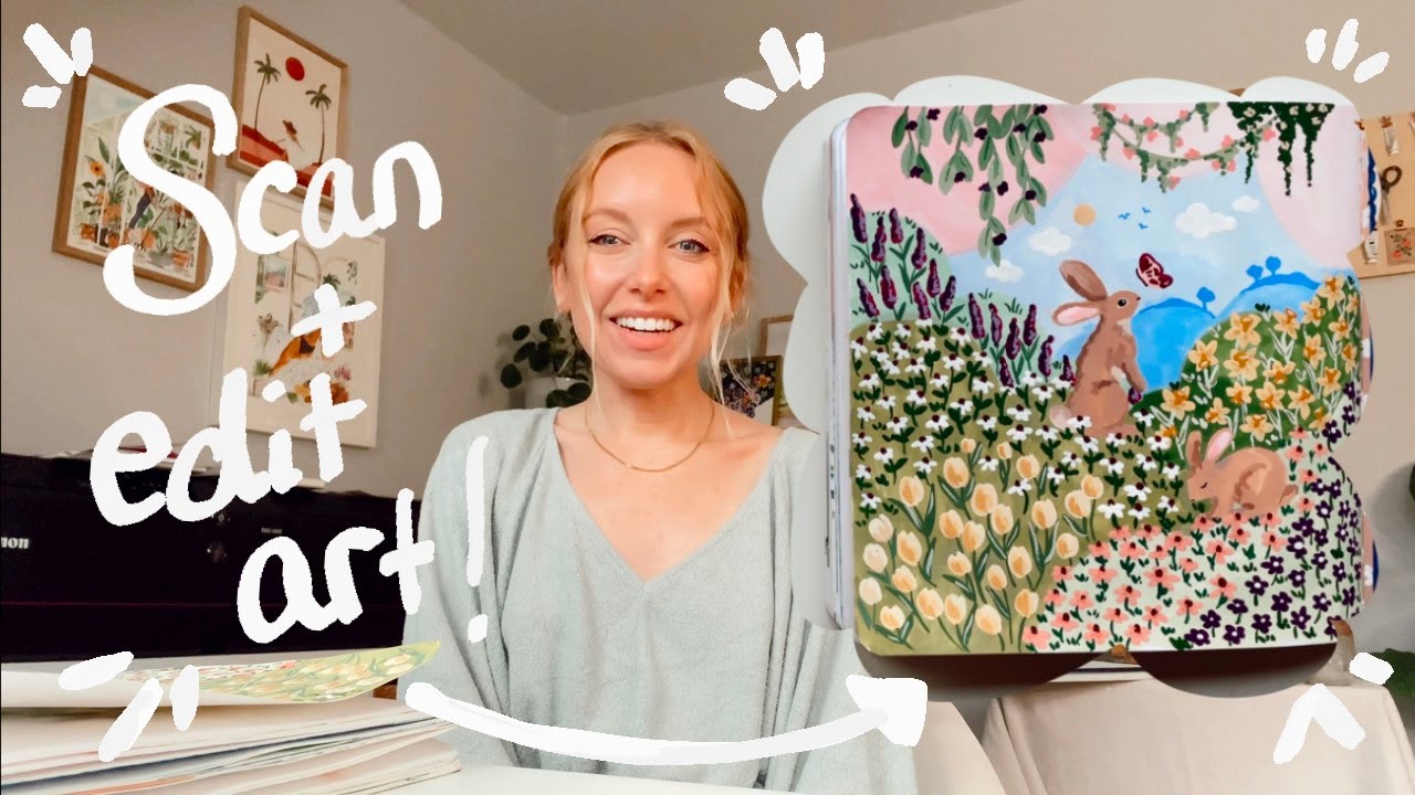 How I scan & edit my gouache illustrations