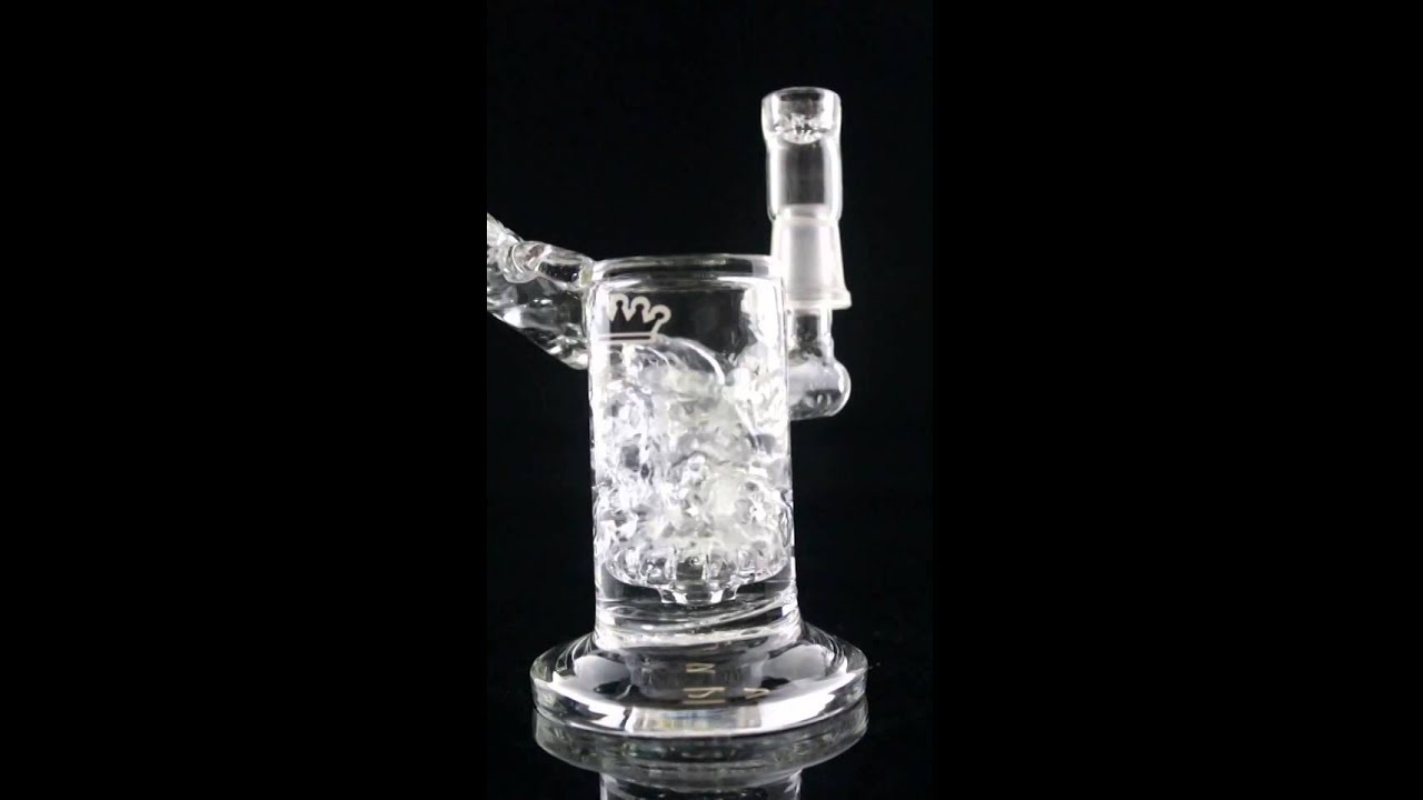 Krave Glass Stemless Circle Showerhead Perc Sidecar with Built in Dish