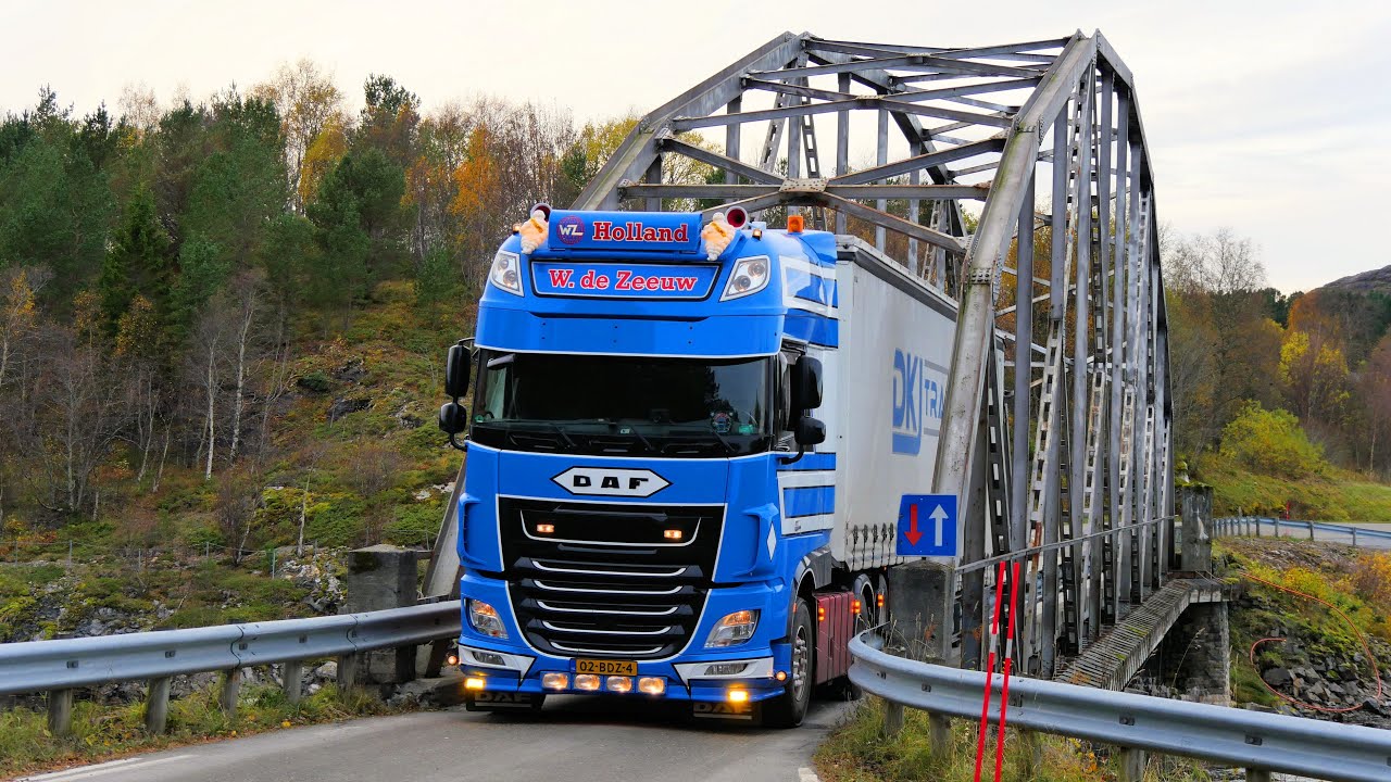 Een DIKKE asfaltteermachine laden met de DIKKE DAF & de TomTom 6250 navigatie uittesten!