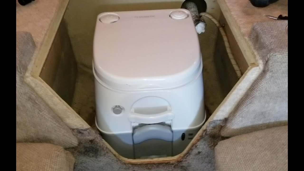 Installing a Sealand/Dometic 975MSD Portable Toilet in our 1983 Formula 272 boat.
