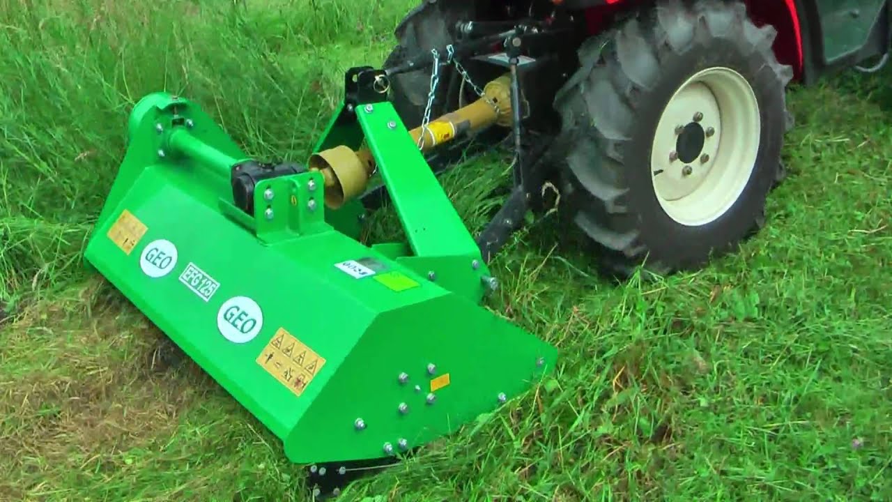 Traktor BRANSON + mulčovač GEO EFG 125.mp4