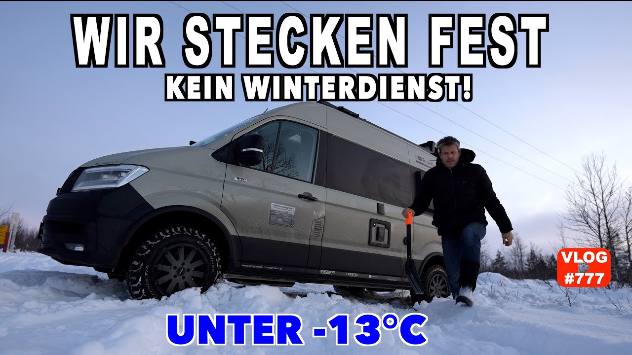 #777 WIR STECKEN FEST! | KÄLTEMAßNAHMEN Cockpit bei -13°C | Eispisten in Finnland | MegaMobil