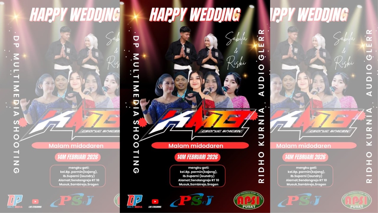 🔴📡LIVE KMB GEDRUG ( GONG MOJOROTO ) / WEDDING SABILA & RISKI // RIDHO KURNIA AUDIO // DP MULTIMEDIA