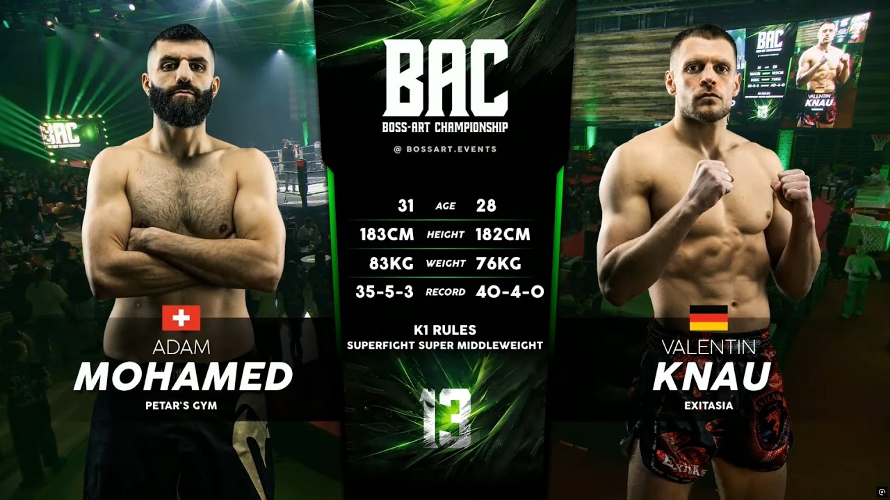 Adam Mohamed vs Valentin Knau | Kickboxing Full FIght - BAC 13 #fight #pro #switzerland #kickboxing