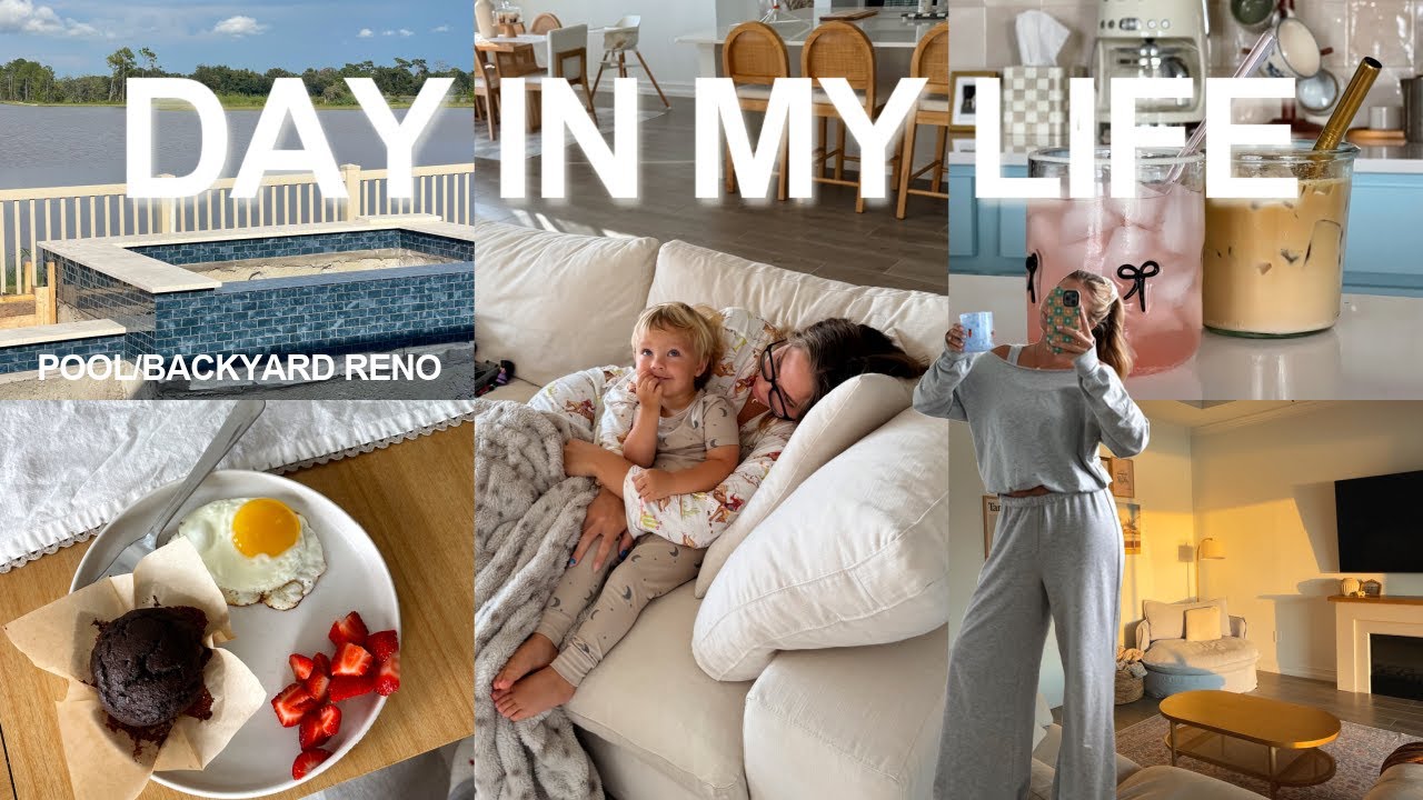 a *typical* day in my life | backyard reno (pool), pilates, MILK Books and mom things
