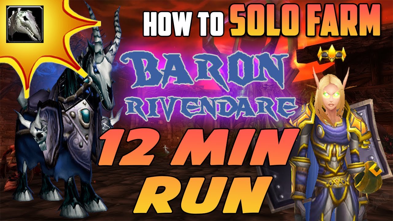 12 min Solo Baron Mount Farm For Prot Paladin - TBC Classic