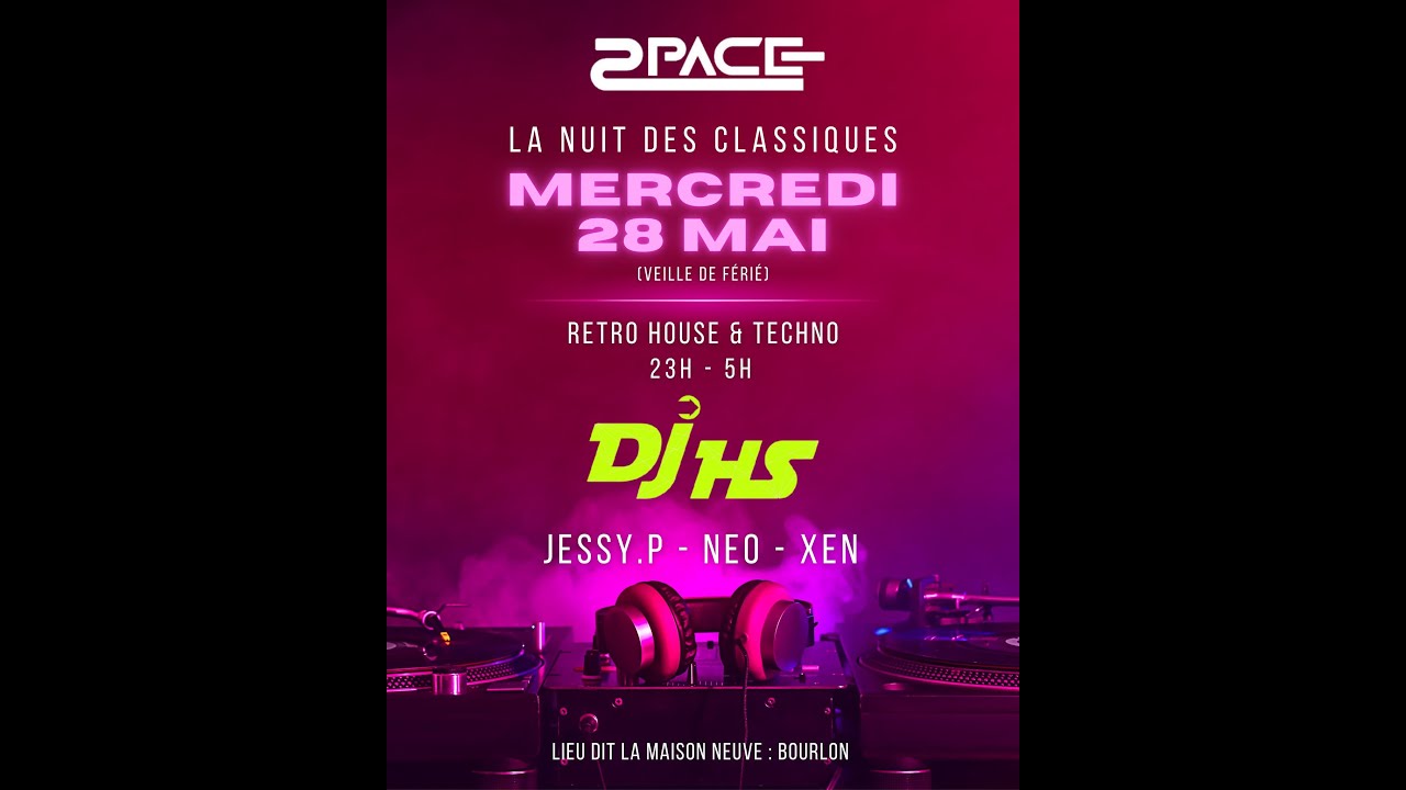 Discothèque Le Space Club pour une soirée rétro en Live le 28/05/2025