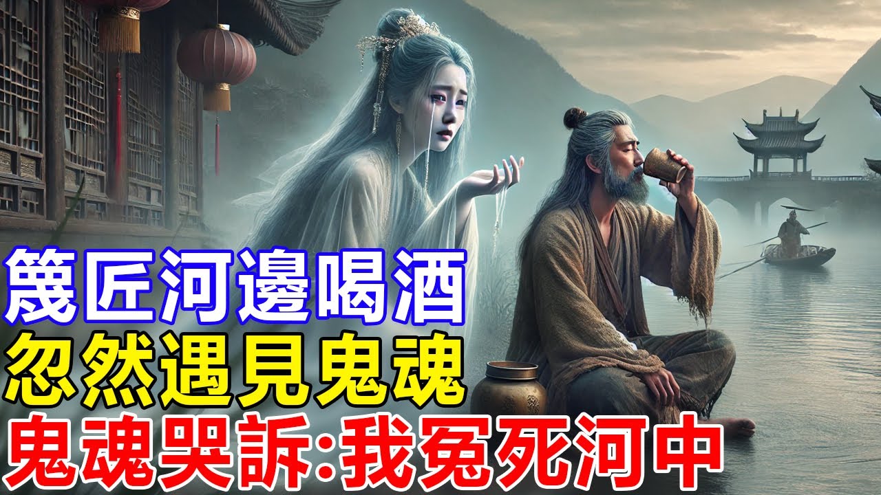 民間故事：篾匠河邊喝酒，忽然遇見鬼魂，鬼魂哭訴：我冤死河中