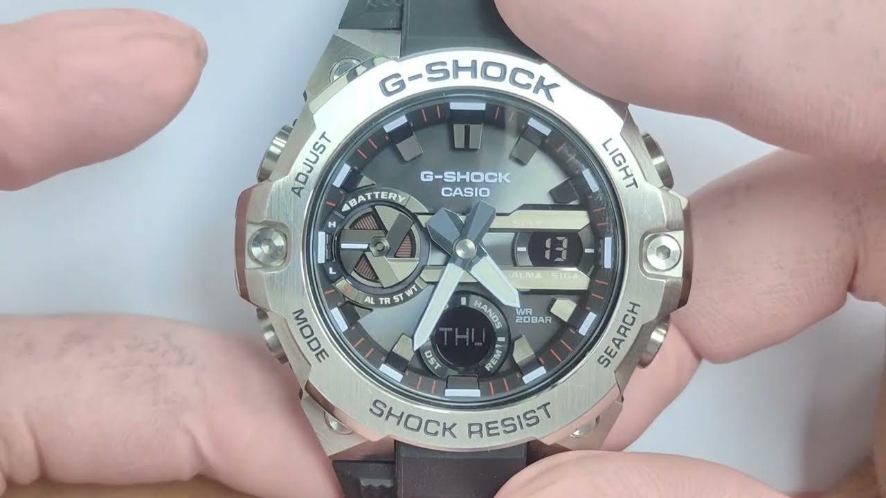 how to set the time casio g-shock GST-B400 #5657