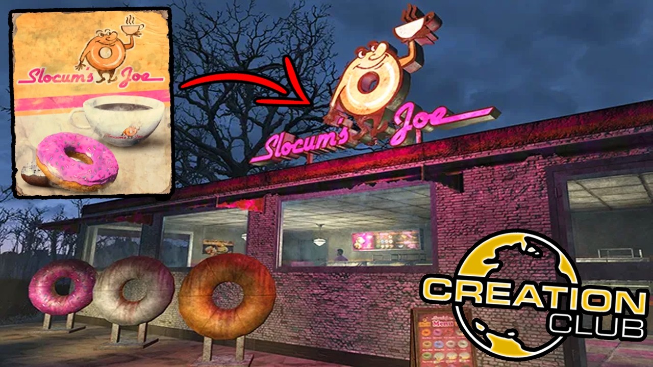 Набор Coffee & Donuts Workshop Pack (Slocum's Joe) для прохождения Fallout 4 Creation Club!
