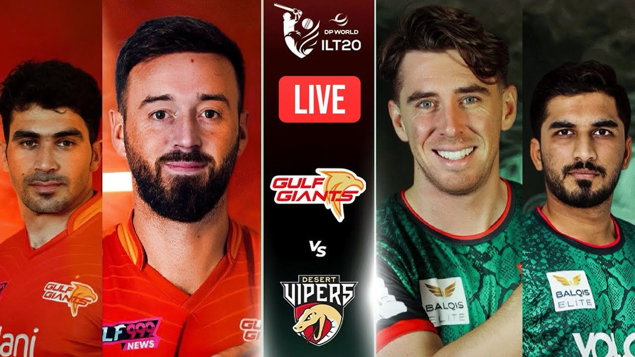 Live | Desert Vipers vs Gulf Giants | Match 12 | DP World ILT20 | M3Y1U