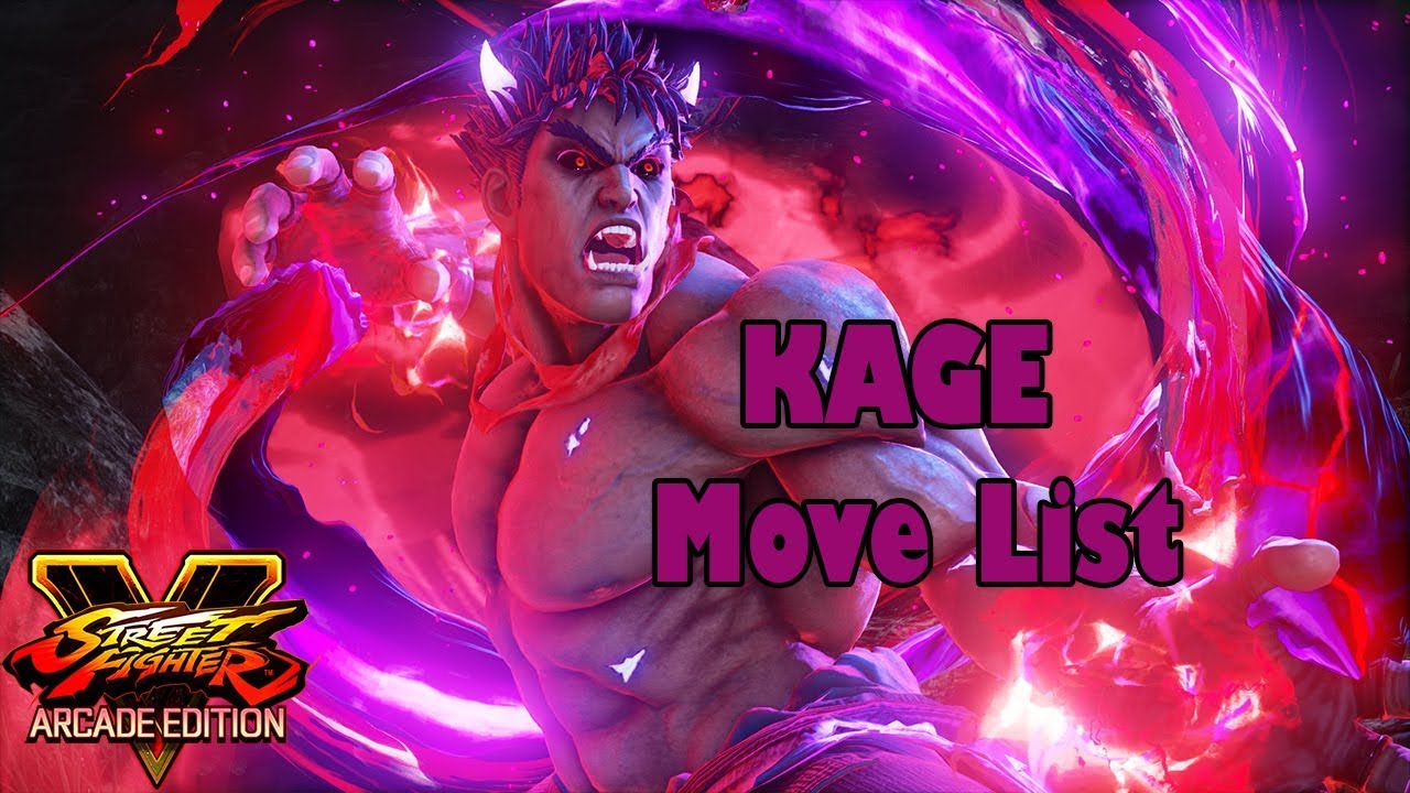 SFV AE - Kage Move List (Evil Ryu Manifestation)