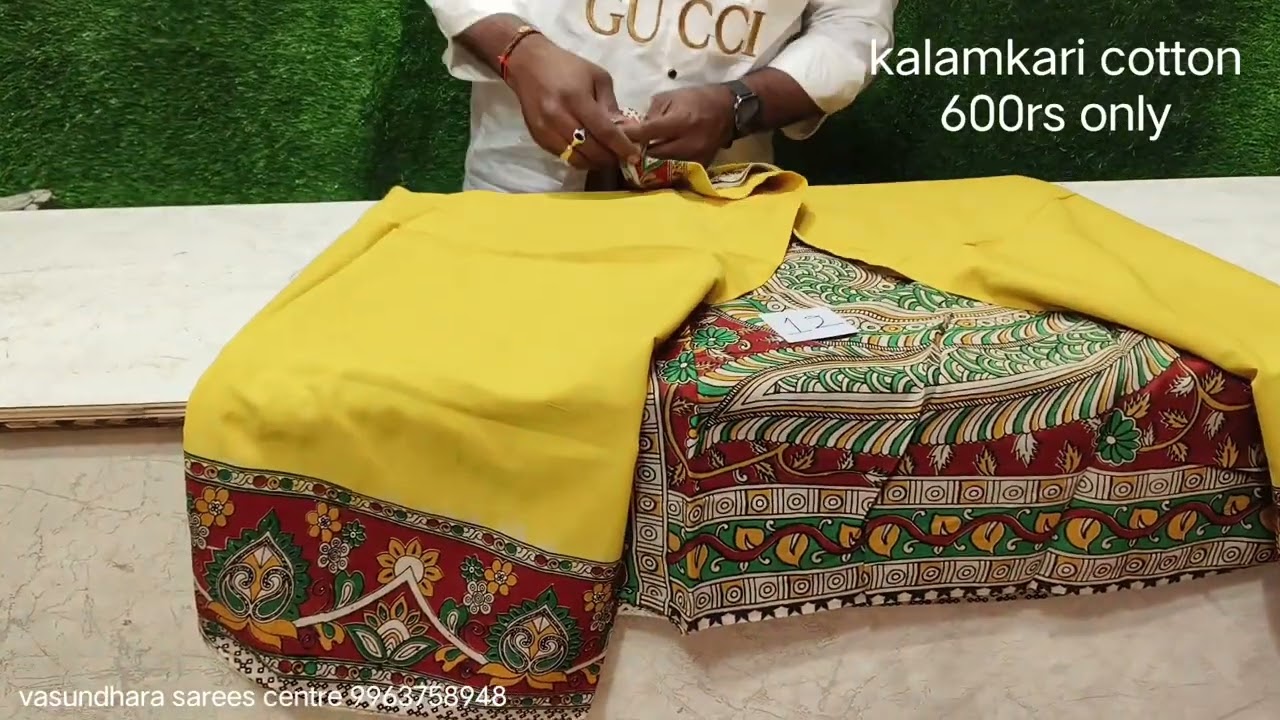 Kalamkari cotton pure 600rs only @vasundharasareecenterlbnag6089