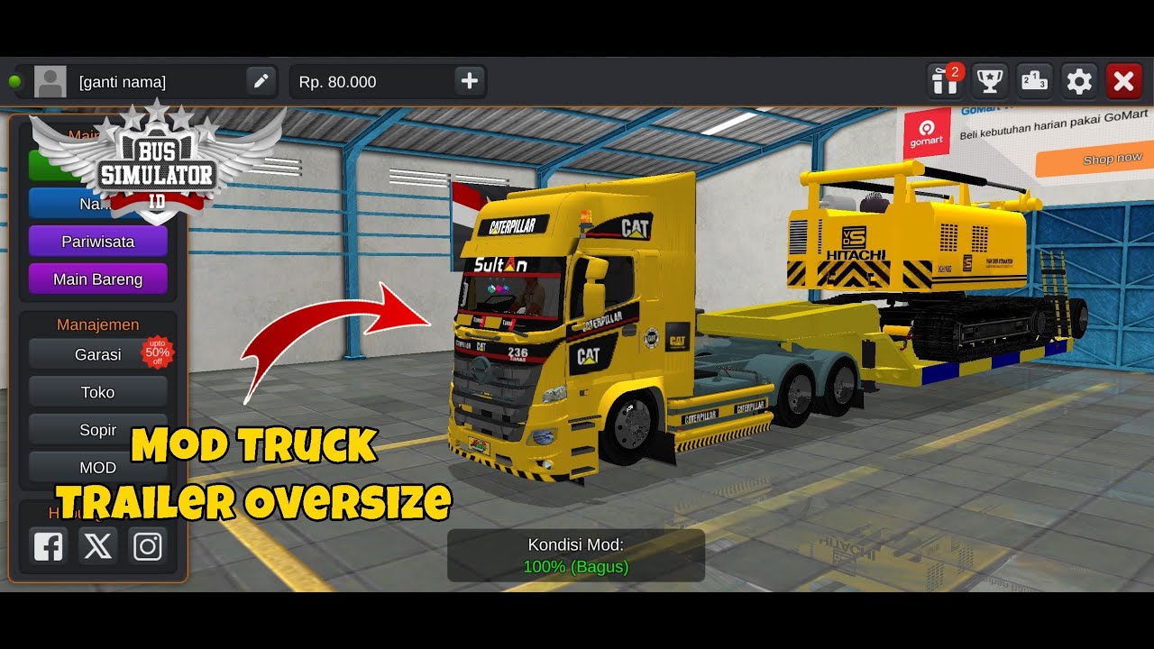CARA PASANG MOD BUSSID TRUCK TRAILER OVERSIZE
