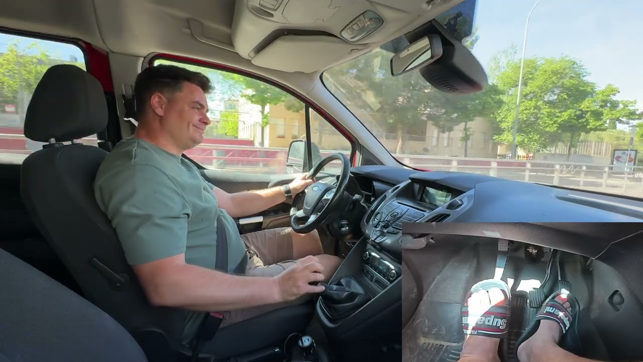 Driving with €2 Flip-Flops 🩴 | ASMR Pedal View POV 😂