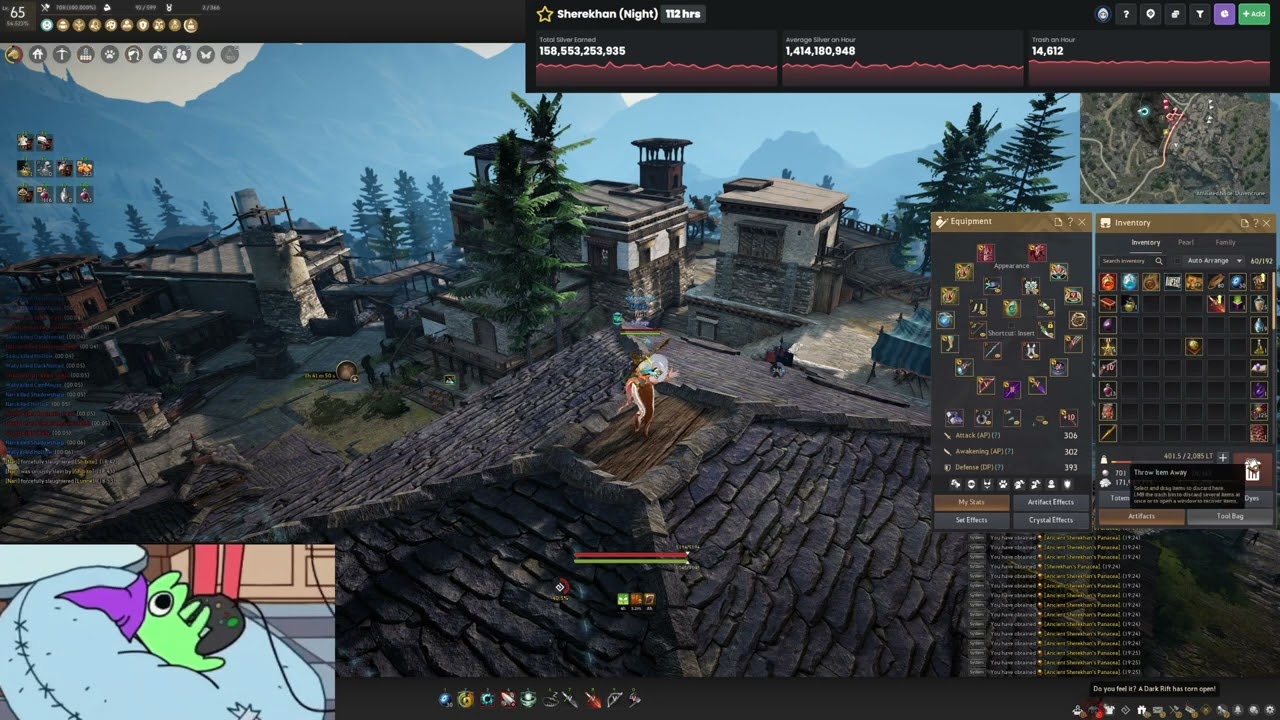 Night Sherekhan Loot and Potion piece delete