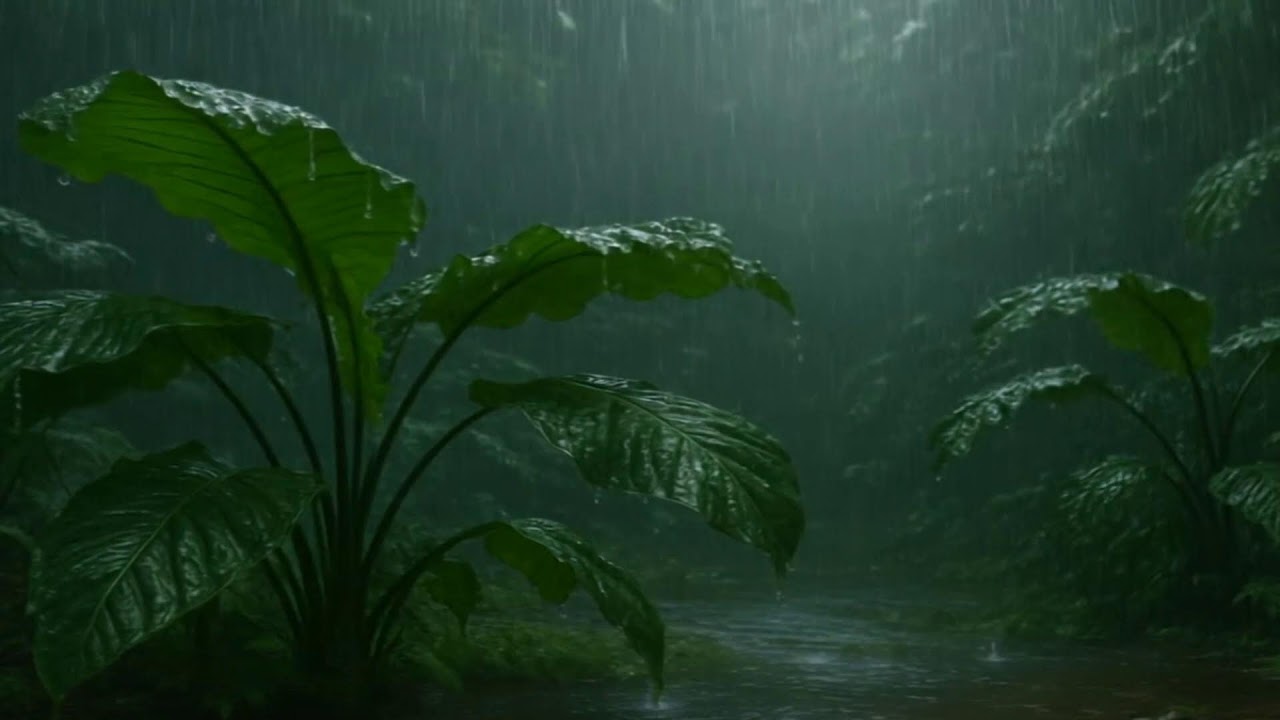 LIVE: Serene Rainforest Downpour | Deep Sleep & Focus | White Noise Room 4K
