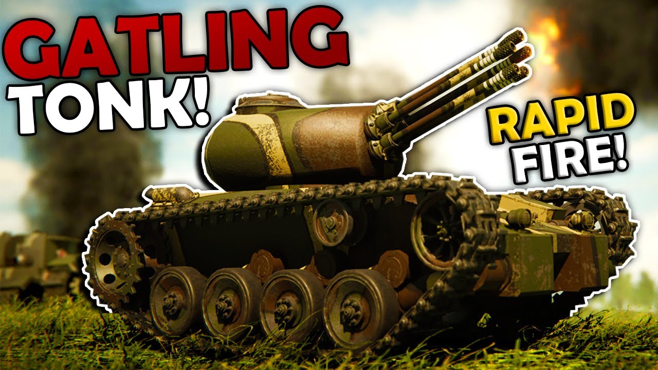 I Built A DANGEROUS TINY GATLING TONK In Sprocket Tank Design!