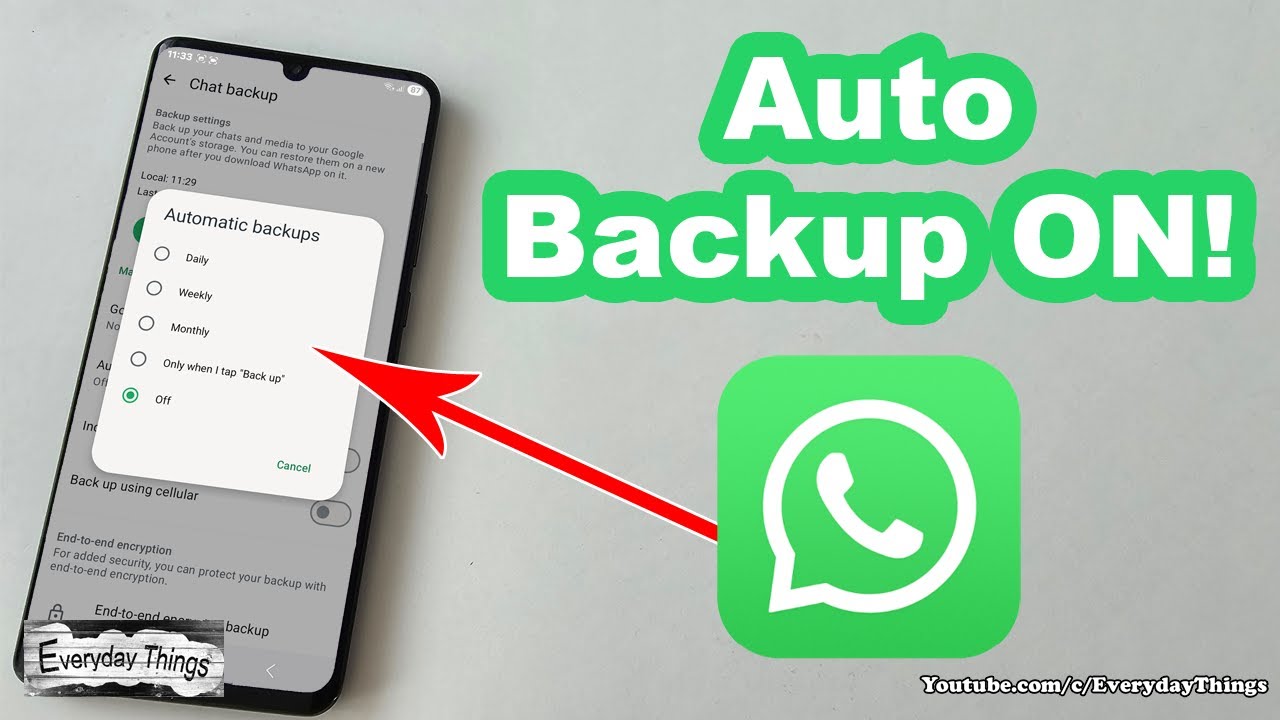 Как включить автоматическое резервное копирование WhatsApp (Android)