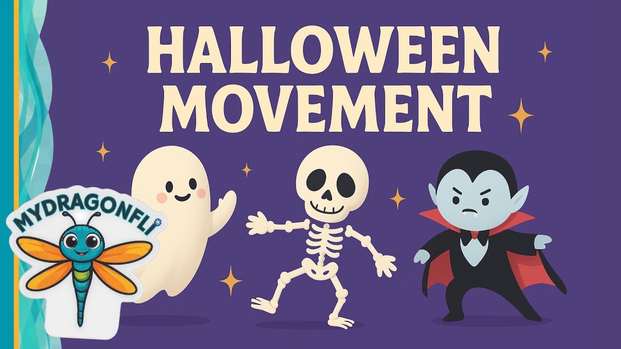 Halloween Movement Song: Move Like Ghosts & Monsters | Pre-K to 3rd Grade Brain Break | MyDragonFli