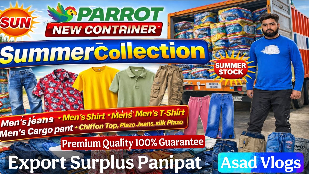Parrot New Container Summer Stock | Men’s Jeans, Shirts, Cargo & Ladies Collection