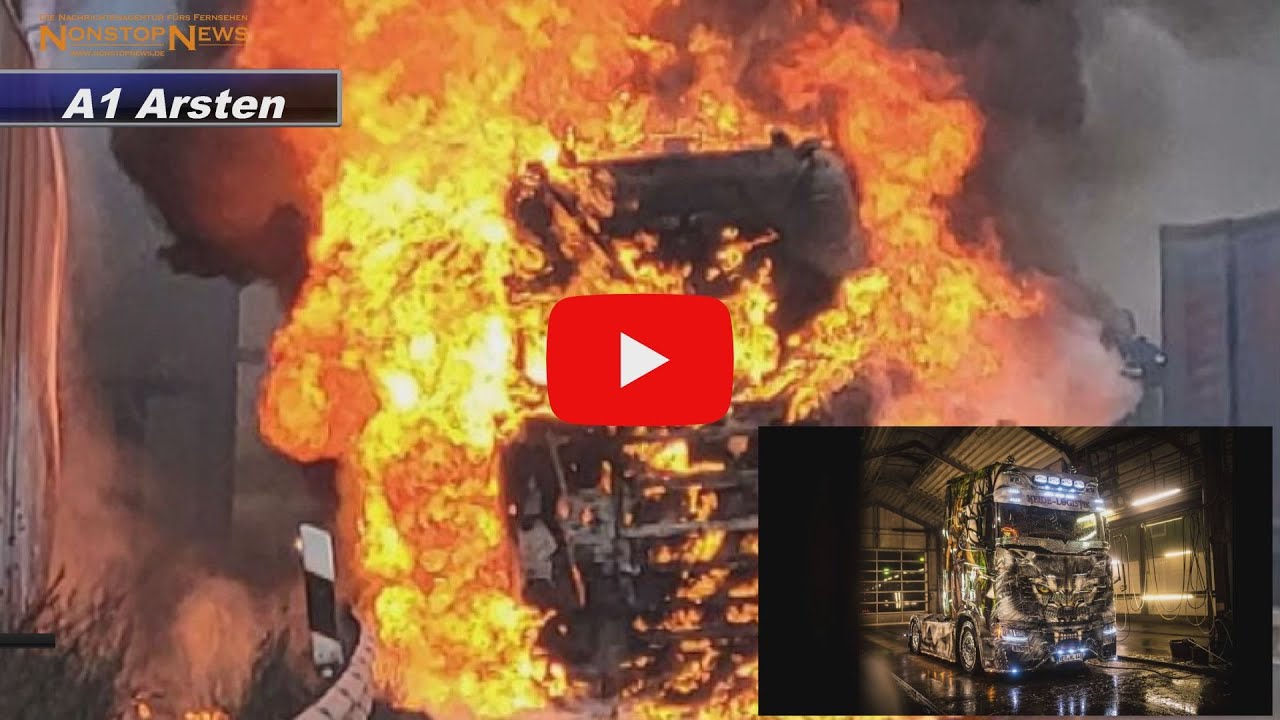 2022 01 26 Sch&ouml;nster Truck Deutschlands wird Raub der Flammen