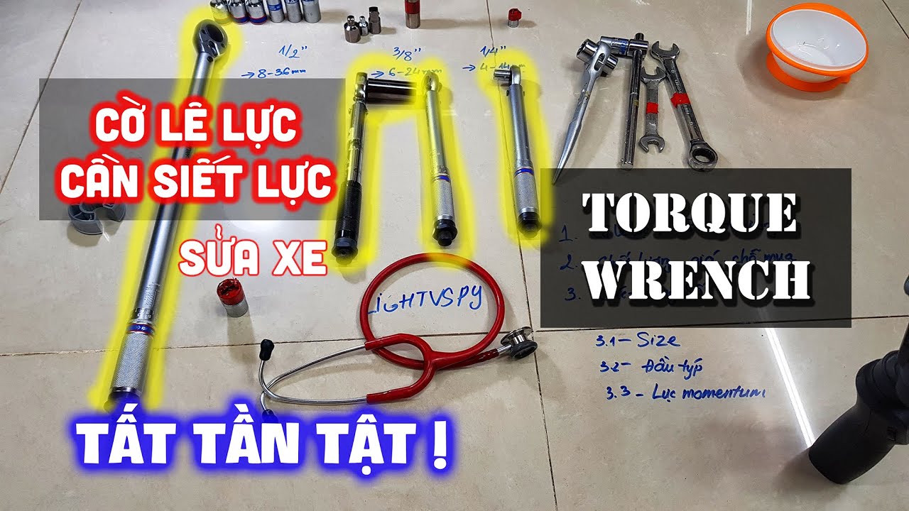 Cần siết lực #1 Torque wrench - Cờ lê lực là gì ? Cách chọn, giá cả và chỗ mua [Lightvspy motovlog]