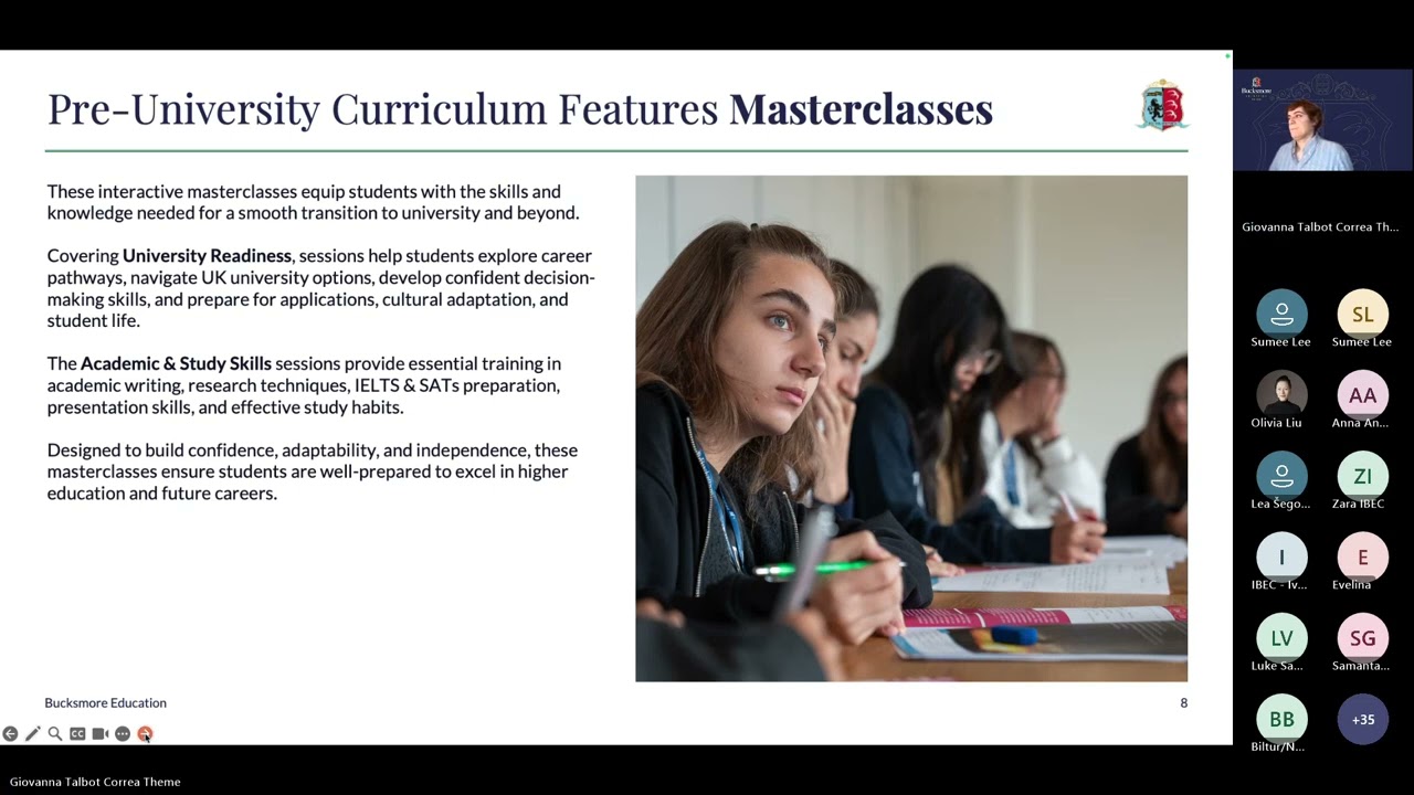 Bucksmore Education Pre-University Preparation Webinar | Academic Summer Courses