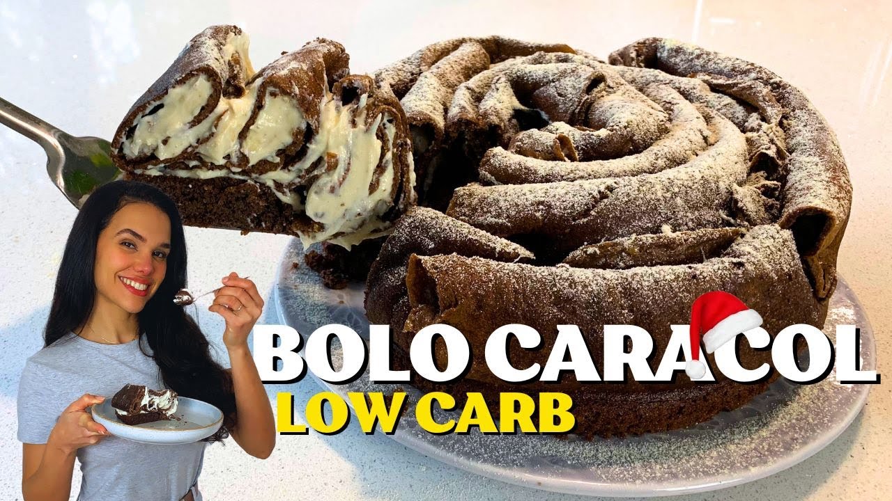 Bolo Caracol Perfeito pro Natal e Ano Novo [Low Carb]