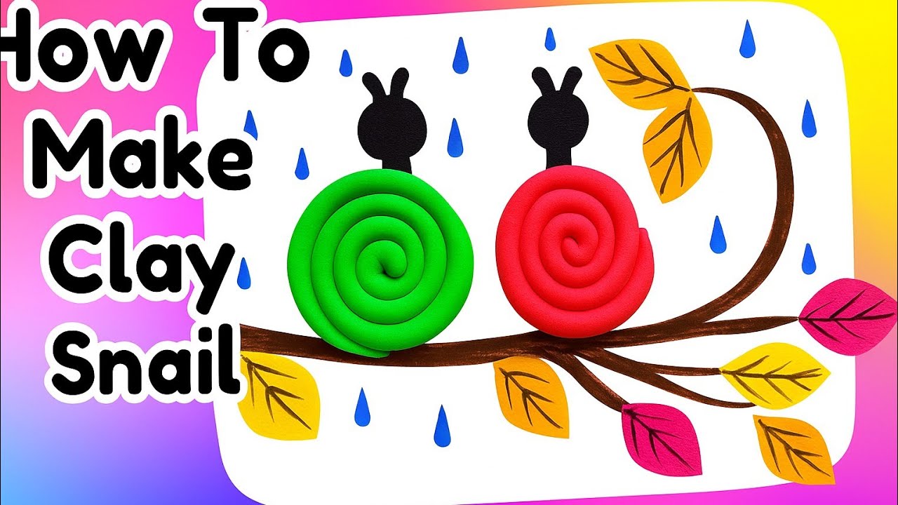 How To Make Clay Snail 🐌 | DIY Beautiful Snail Making | Paper Craft Ideas 