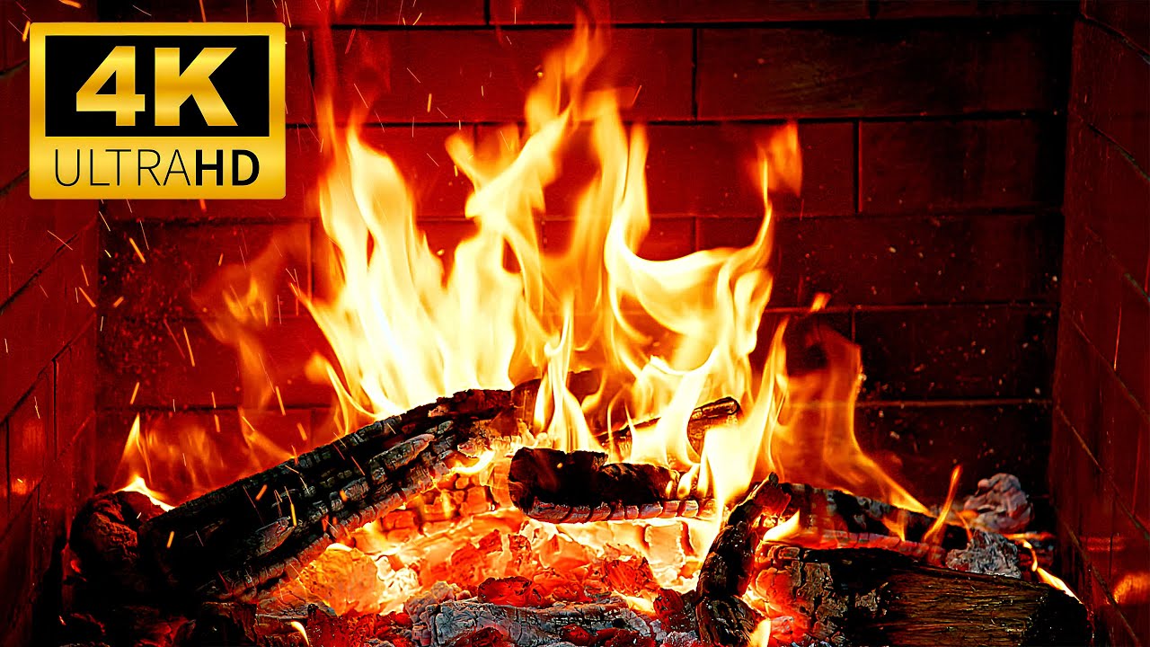 🔥 The MOST Beautiful Fireplace 🔥 Crackling Fire Sounds & Warm Burning Logs | Fireplace 4K Ambience