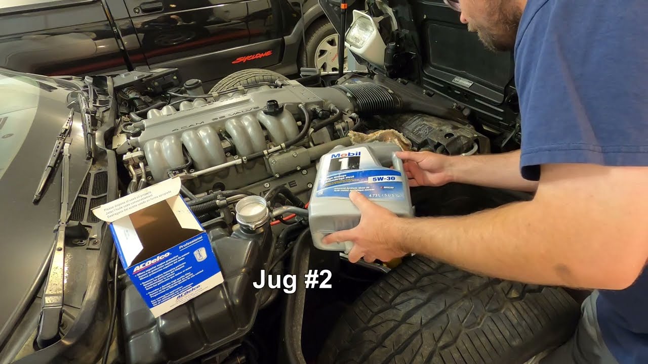 Oil Change 1991 Corvette ZR-1 LT5 - MOBIL-1 5w30 High Mileage