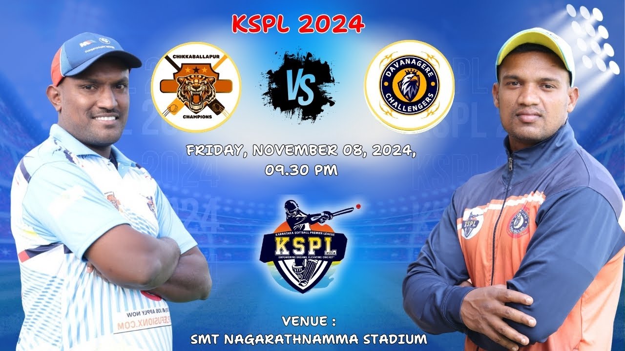 KSPL - 2024 || DAVANAGERE CHALLENGERS V/S CHIKKABALLAPUR CHAMPIONS || MATCH - 15 ||