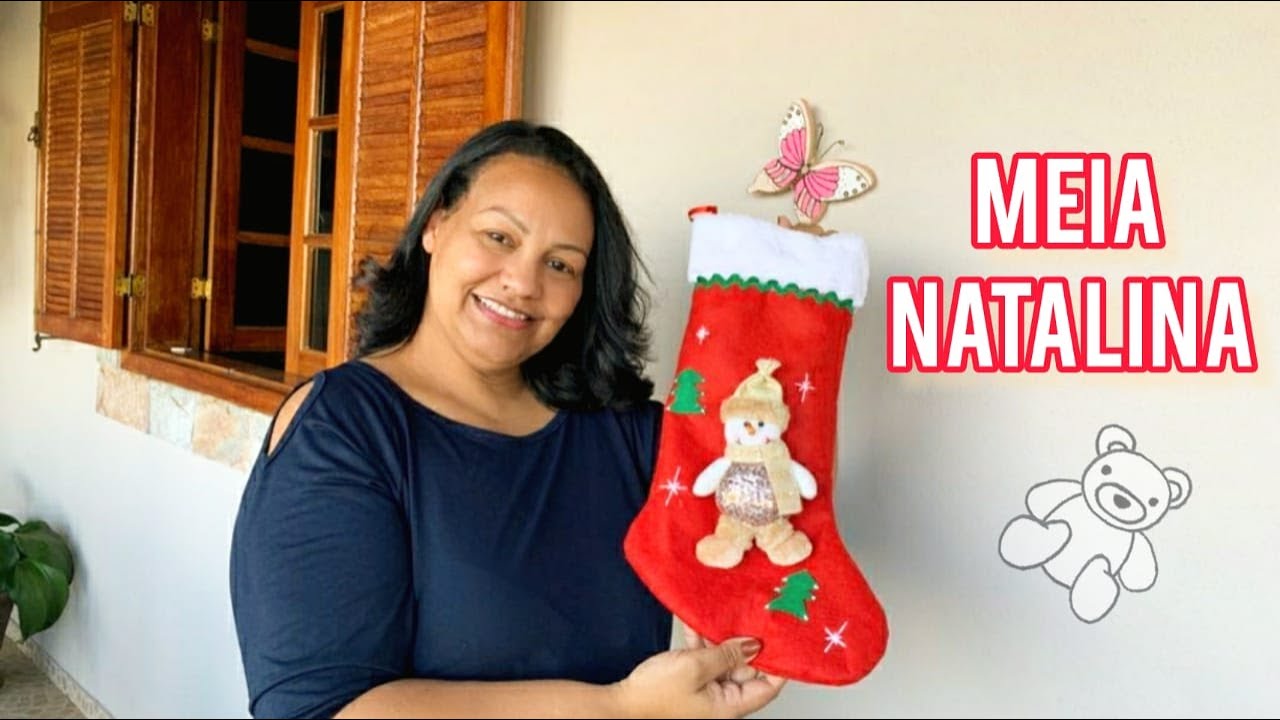 COMO FAZER MEIA DE PAPAI NOEL  + MEDIDAS