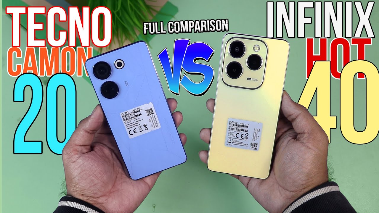 Infinix Hot 40 Vs Tecno Camon 20 - Speed Test & Camera Test Detailed Comparison 🔥Hindi/Urdu