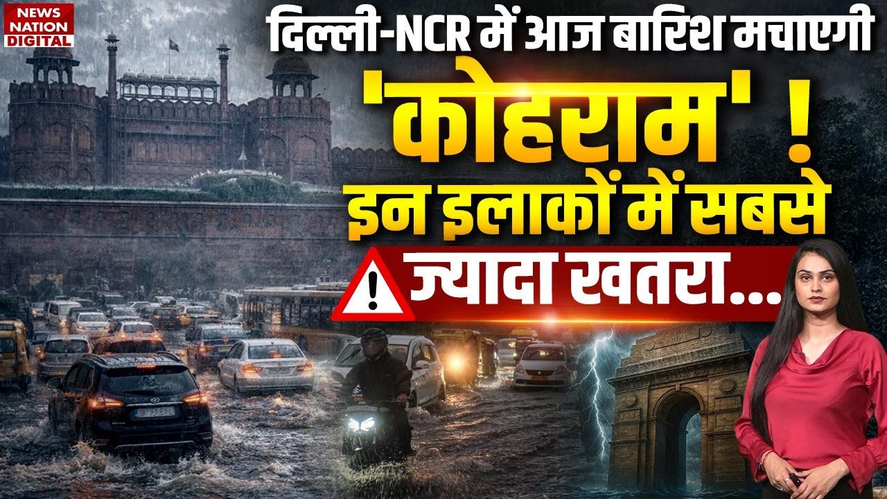 Delhi NCR में आज Heavy Rain मचाएगी कोहराम, IMD ने दिया Yellow alert | Cold Wave | Weather Forecast