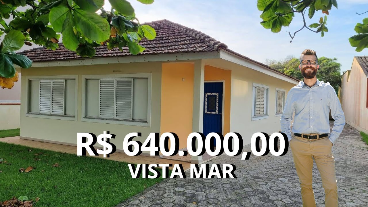 Linda Casa Vista Mar a venda em Balneário Barra do Sul - Quintal Enorme Apenas 640mil