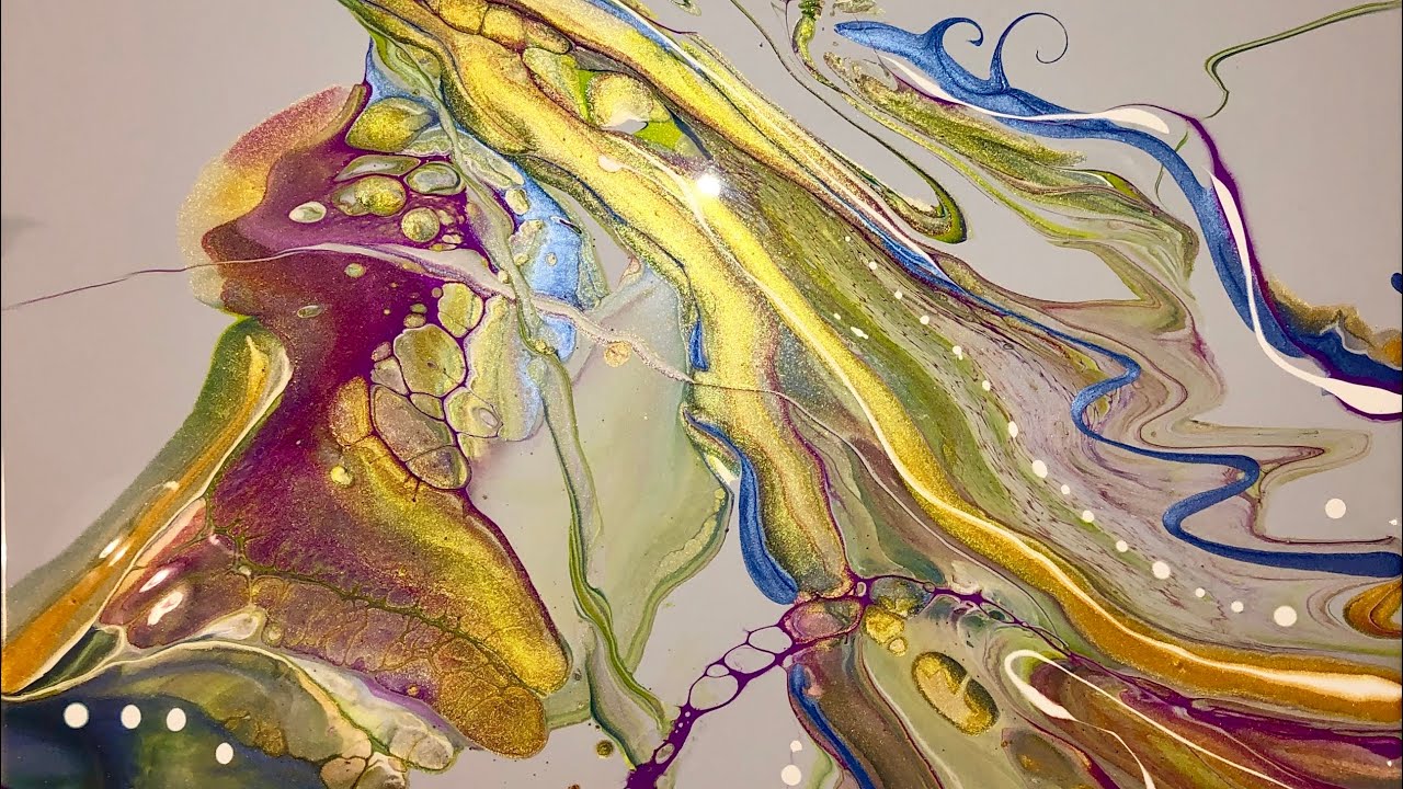 CAROUSEL HORSE/NINJA SWIPE!! INCREDIBLE ACRYLIC POUR