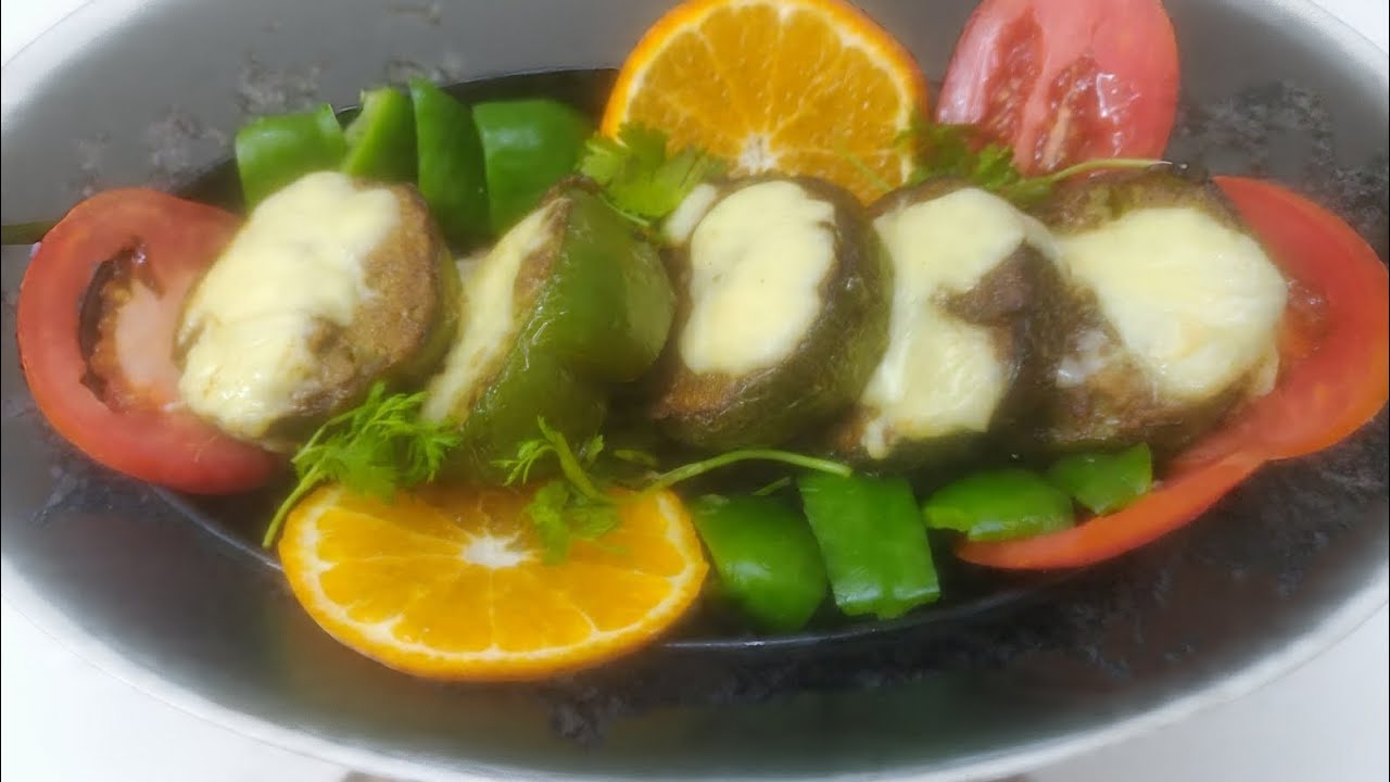 Restaurant style chicken cheese capsicum kabab perfect starter