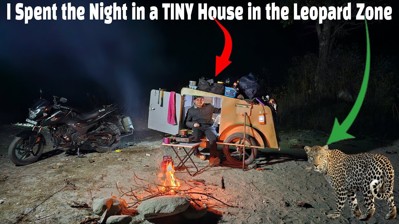 I Spent the Night in a TINY House in the Leopard Zone! 