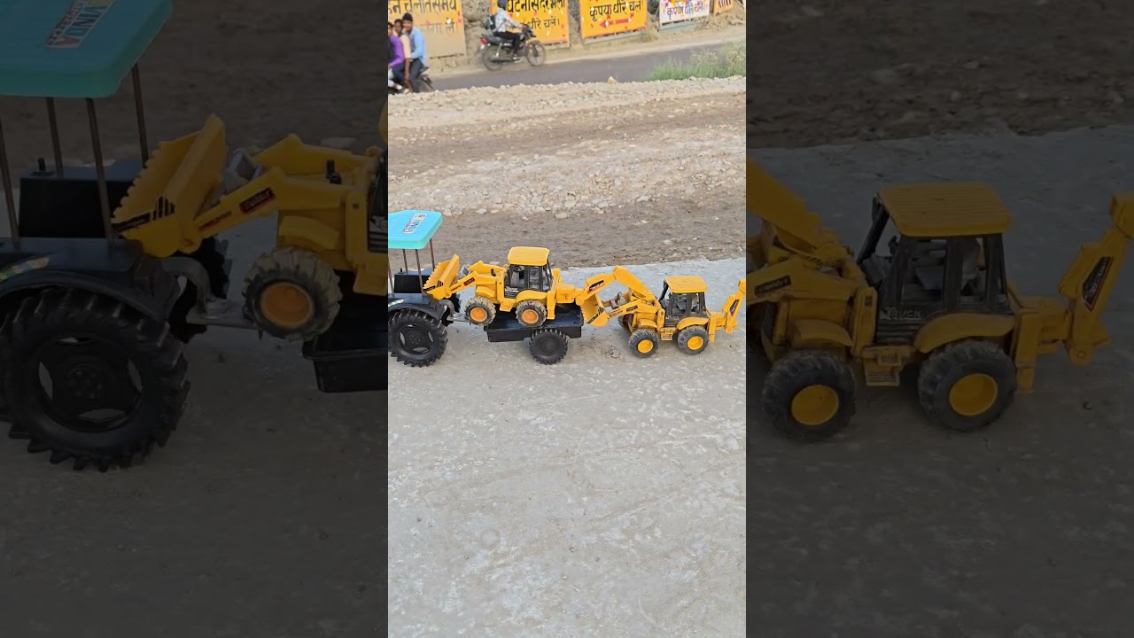 remote control JCB VS JCB 3dx Loader Unboxing Srawaj tractor 🚜 mini control #viral