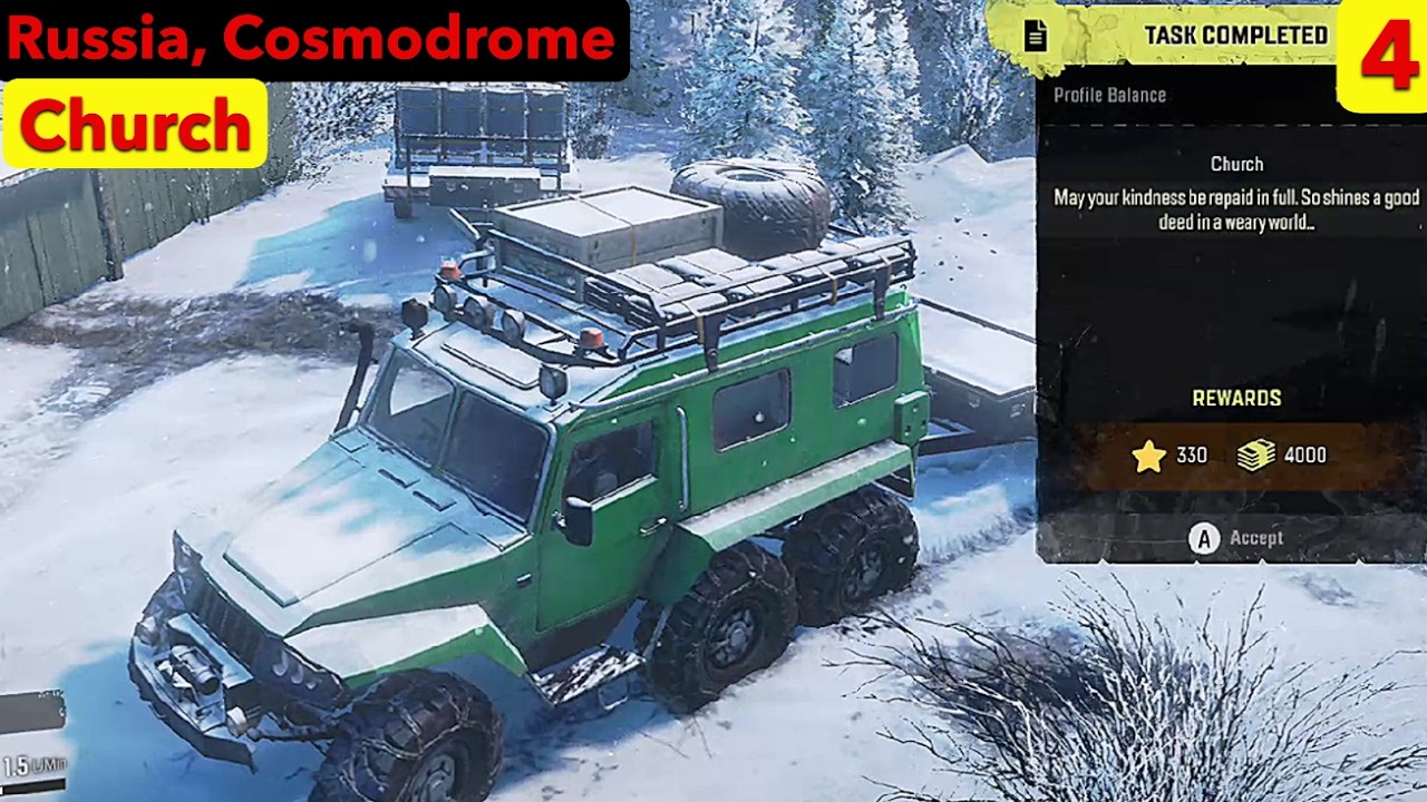 RUSSIAN FEDERATION, COSMODROME - Church - SnowRunner Play Through Part 589