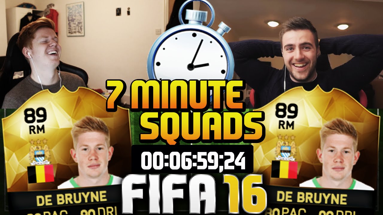 FIFA 16 7 MINUTE SQUAD BUILDER WITH 89 TIF DE BRUYNE!! - Speed Squad Builder