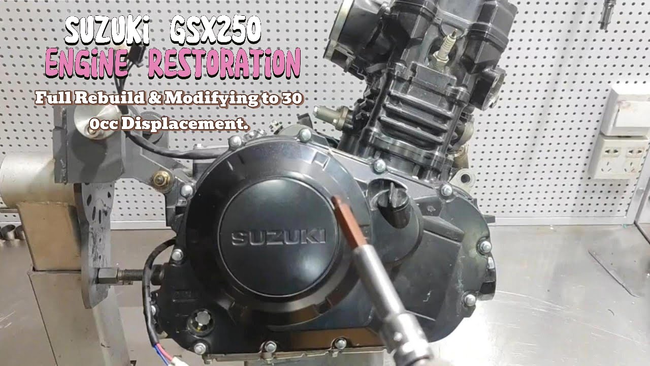 Ремонт сломанного мотоцикла Suzuki GSX250 у женщины-мотоциклистки: от поломки двигателя до 300-ку...