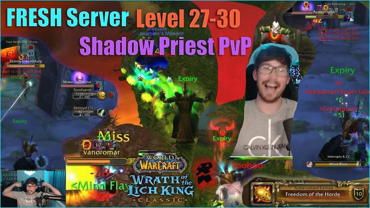 Priest Low-Level PvP on FRESH Skyfury Server! WOTLK Classic Pre-Patch