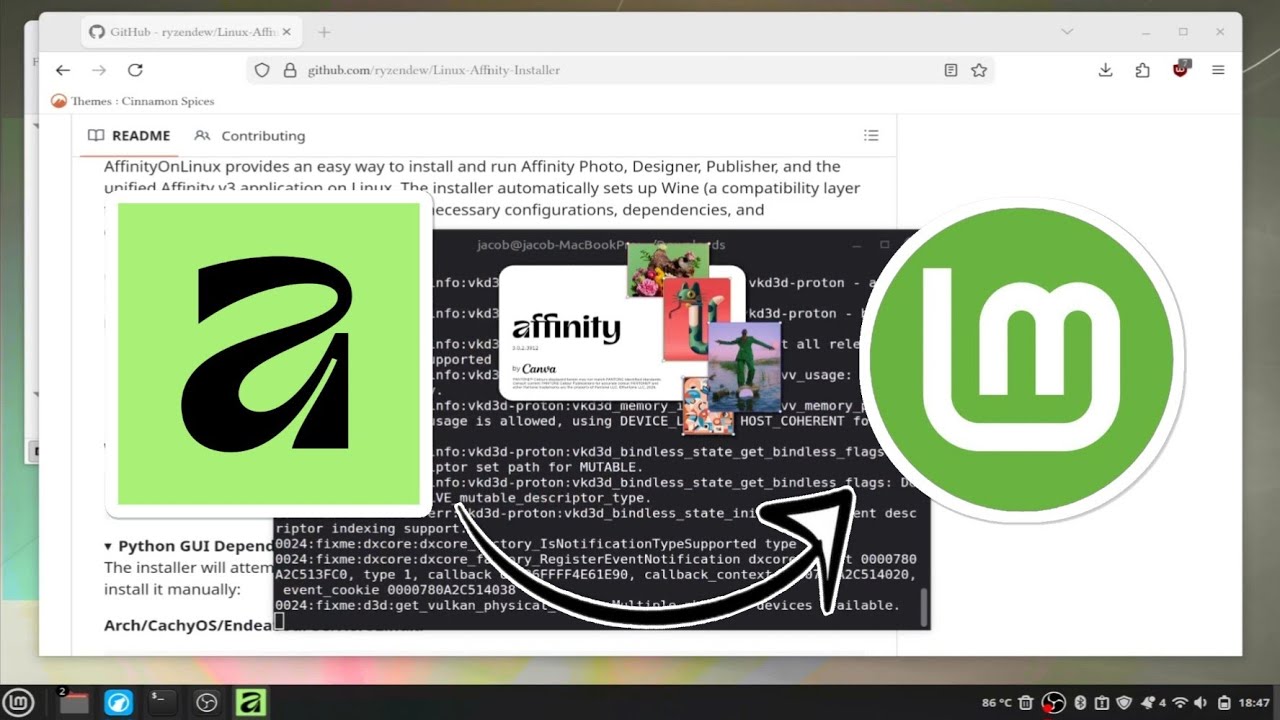 Как запустить Affinity на Linux Mint