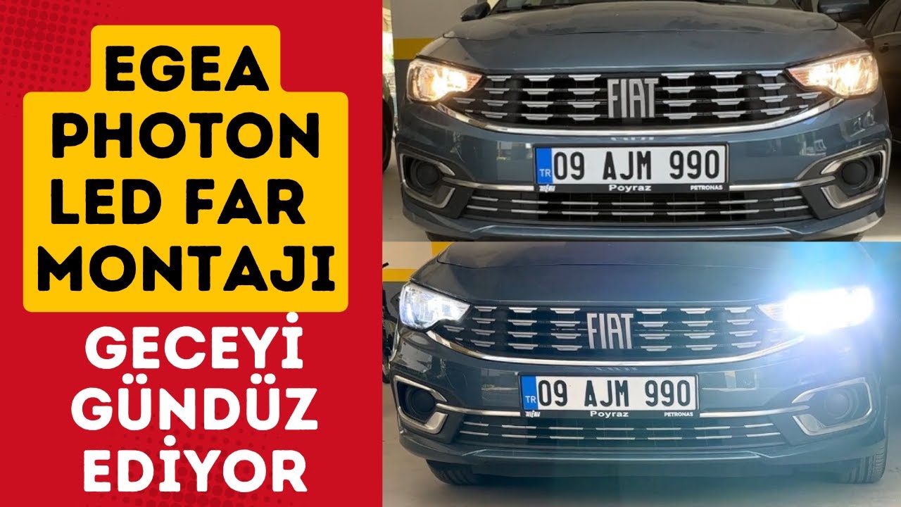 EGEA PHOTON ULTİMATE UZUN KISA LED FAR AMPULÜ MONTAJI | GECEYİ GÜNDÜZE ÇEVİREN FARLAR | ÇOK DETAYLI